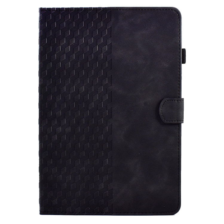 For Amazon Kindle PaperWhite 4 / 3 / 2 / 1 Rhombus Embossed Leather Tablet Case(Black)