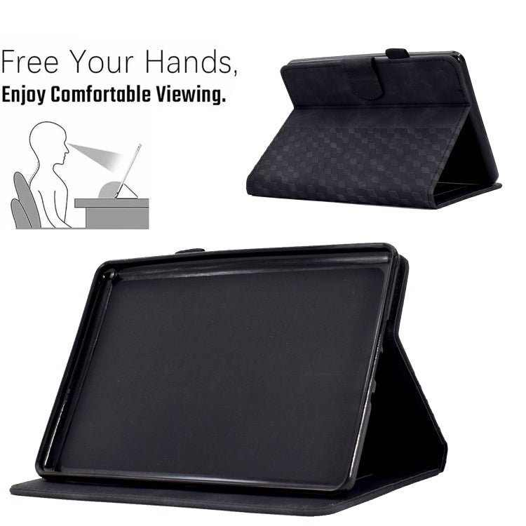For Amazon Kindle PaperWhite 4 / 3 / 2 / 1 Rhombus Embossed Leather Tablet Case(Black) - Amazon by PMC TechLife | Online Shopping South Africa | PMC TechLife | Buy Now Pay Later Mobicred