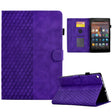 For Amazon Kindle Fire HD8 2018 / 2017 / 2016 Rhombus Embossed Leather Tablet Case(Purple) - Amazon by PMC TechLife | Online Shopping South Africa | PMC TechLife | Buy Now Pay Later Mobicred