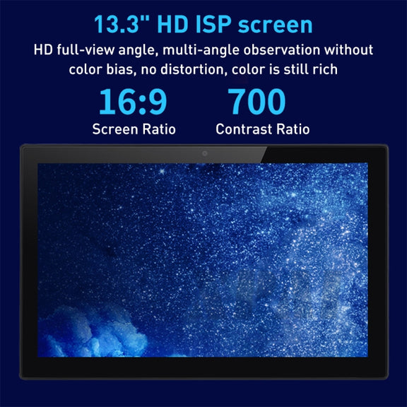PR1335T 13.3 inch IPS Display Advertising Machine, 2GB+16GB, CPU:RK3566 Quad Core 2.0GHz(US Plug)