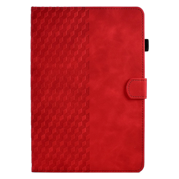 For 7.0 inch Universal Tablet Rhombus Embossed Leather Case(Red)