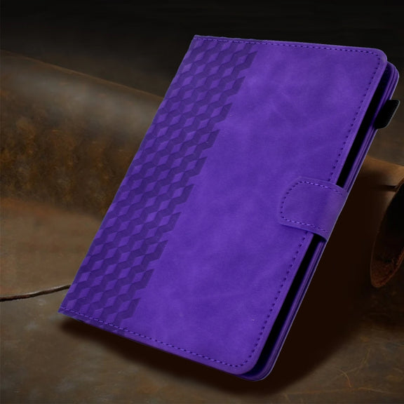 For 7.0 inch Universal Tablet Rhombus Embossed Leather Case(Purple)