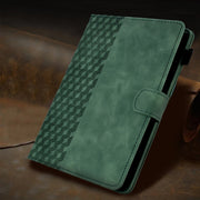 For 7.0 inch Universal Tablet Rhombus Embossed Leather Case(Green)
