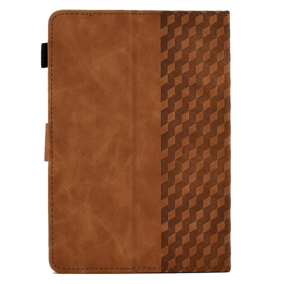 For 7.0 inch Universal Tablet Rhombus Embossed Leather Case(Brown)