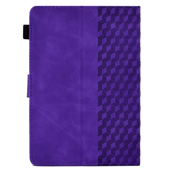 For 8.0 inch Universal Tablet Rhombus Embossed Leather Case(Purple)