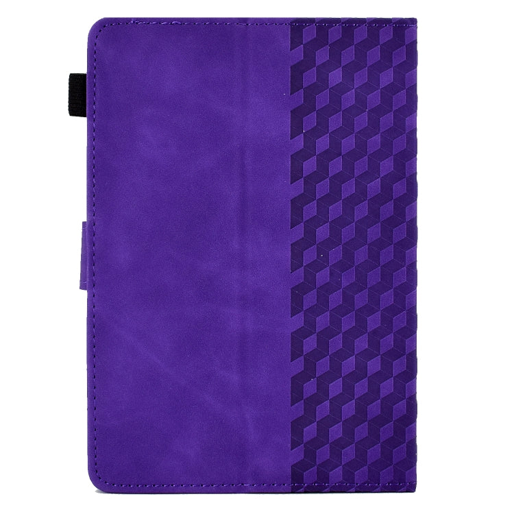 For 8.0 inch Universal Tablet Rhombus Embossed Leather Case(Purple)