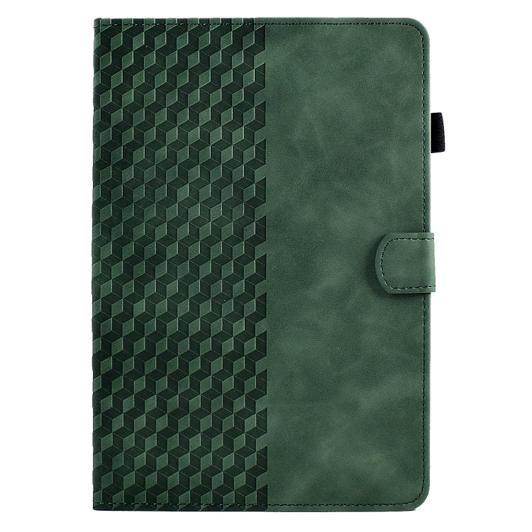 For 8.0 inch Universal Tablet Rhombus Embossed Leather Case(Green)