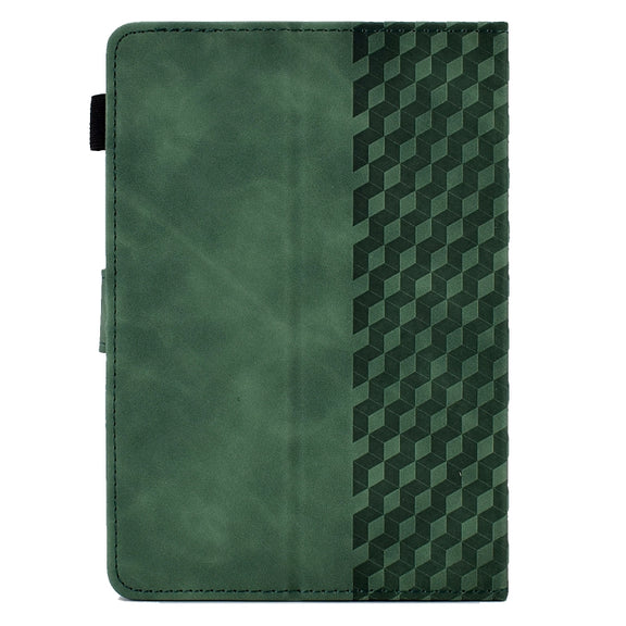 For 8.0 inch Universal Tablet Rhombus Embossed Leather Case(Green)