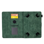 For 8.0 inch Universal Tablet Rhombus Embossed Leather Case(Green)