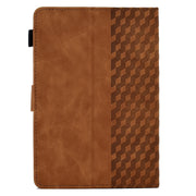 For 10.0 inch Universal Tablet Rhombus Embossed Leather Case(Brown)