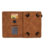 For 10.0 inch Universal Tablet Rhombus Embossed Leather Case(Brown)