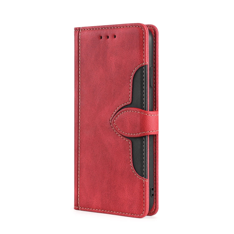 For OPPO Reno8 T 4G Skin Feel Magnetic Buckle Leather Phone Case(Red)