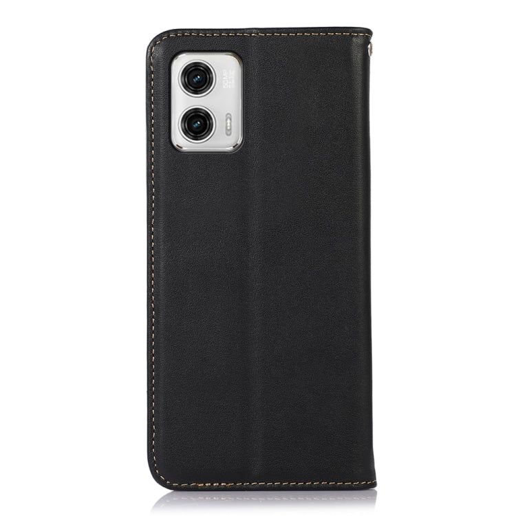 For Motorola Moto G73 5G KHAZNEH Nappa Top Layer Cowhide Leather Phone Case(Black) - free shipping - PMC TechLife - Order now!