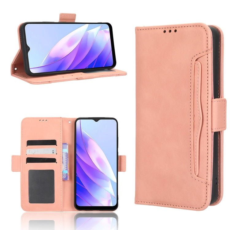 For Blackview A52 Skin Feel Calf Texture Card Slots Leather Phone Case(Pink) - More Brand by PMC TechLife | Online Shopping South Africa | PMC TechLife
