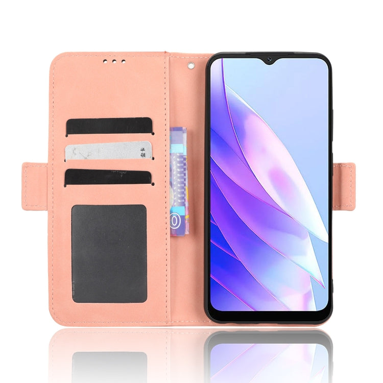 For Blackview A52 Skin Feel Calf Texture Card Slots Leather Phone Case(Pink) - More Brand by PMC TechLife | Online Shopping South Africa | PMC TechLife
