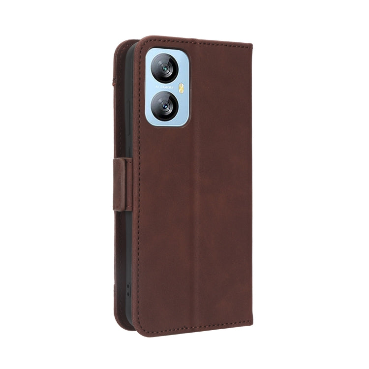 For Blackview A52 Skin Feel Calf Texture Card Slots Leather Phone Case(Brown) - More Brand by PMC TechLife | Online Shopping South Africa | PMC TechLife | Buy Now Pay Later Mobicred