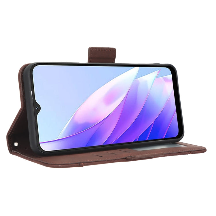 For Blackview A52 Skin Feel Calf Texture Card Slots Leather Phone Case(Brown) - More Brand by PMC TechLife | Online Shopping South Africa | PMC TechLife | Buy Now Pay Later Mobicred