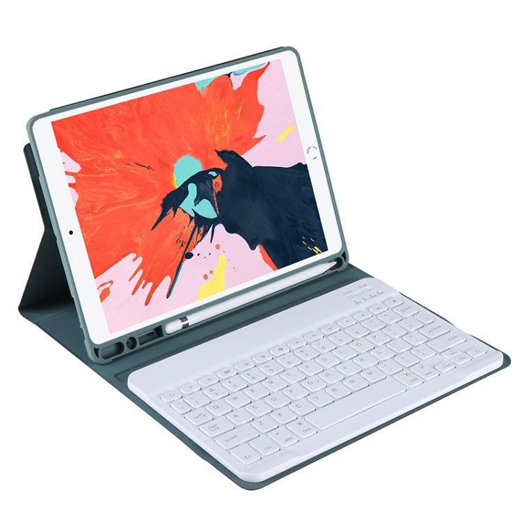 T11B 2020 For iPad Air 4 / Air 5 / Pro 11 inch 2022 / 2021 / 2020 / 2018 TPU Candy Color Ultra-thin Bluetooth Keyboard Tablet Case with Stand & Pen Slot(Dark Green) - Universal by PMC Jewellery | Online Shopping South Africa | PMC Jewellery | Buy Now Pay Later Mobicred