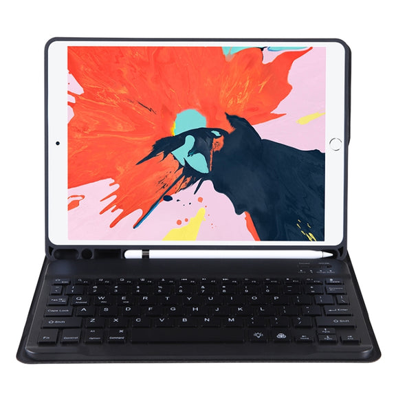 T102B For iPad Air / Pro 10.5 inch (2019) TPU Candy Color Ultra-thin Bluetooth Keyboard Tablet Case with Stand & Pen Slot(Black)