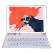 T102B For iPad Air / Pro 10.5 inch (2019) TPU Candy Color Ultra-thin Bluetooth Keyboard Tablet Case with Stand & Pen Slot(Pink)
