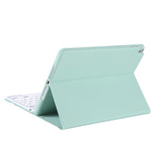 T102B For iPad Air / Pro 10.5 inch (2019) TPU Candy Color Ultra-thin Bluetooth Keyboard Tablet Case with Stand & Pen Slot(Light Green)