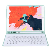 T102B For iPad Air / Pro 10.5 inch (2019) TPU Candy Color Ultra-thin Bluetooth Keyboard Tablet Case with Stand & Pen Slot(Light Green)