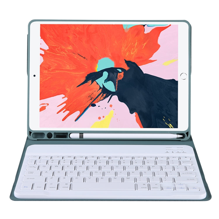 T102B For iPad Air / Pro 10.5 inch (2019) TPU Candy Color Ultra-thin Bluetooth Keyboard Tablet Case with Stand & Pen Slot(Dark Green) - Universal by PMC TechLife | Online Shopping South Africa | PMC TechLife