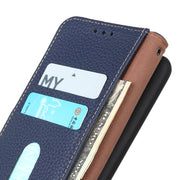 For Sony Xperia 1 IV KHAZNEH Litchi Genuine Leather Phone Case(Blue)