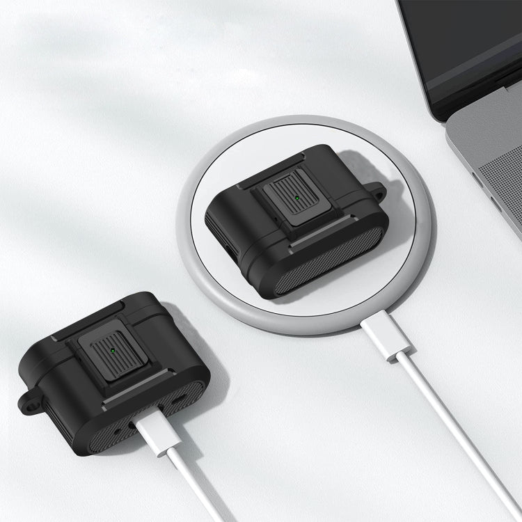 For AirPods Pro 2 Earphone TPU + PC Protective Case(Black) - For AirPods Pro 2 by PMC Jewellery | Online Shopping South Africa | PMC Jewellery | Buy Now Pay Later Mobicred