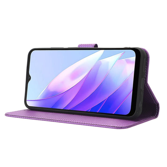 For Blackview A52 Diamond Texture Leather Phone Case(Purple)