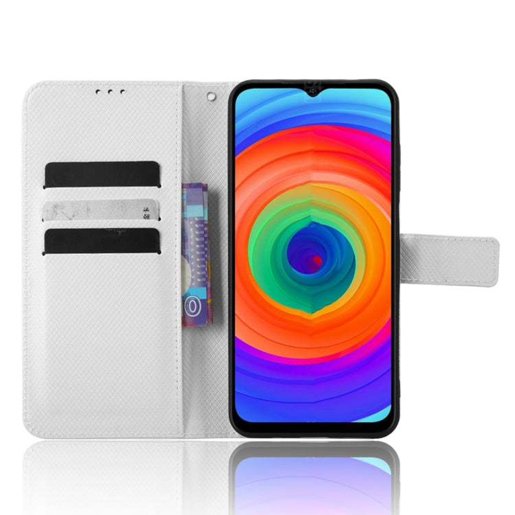 For Ulefone Note 14 Diamond Texture Leather Phone Case(White) - Ulefone Cases by PMC Jewellery | Online Shopping South Africa | PMC Jewellery | Buy Now Pay Later Mobicred