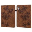 For Lenovo Tab M8 4th Gen Embossed Butterfly Pattern Leather Tablet Case(Brown) - Lenovo by PMC TechLife | Online Shopping South Africa | PMC TechLife | Buy Now Pay Later Mobicred
