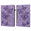For Lenovo Pad Pro 2022 11.2 inch / Tab P11 Pro Gen 2 Embossed Butterfly Pattern Leather Tablet Case(Purple) - free shipping - PMC TechLife - Order now!