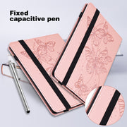For Lenovo Pad Pro 2022 11.2 inch / Tab P11 Pro Gen 2 Embossed Butterfly Pattern Leather Tablet Case(Pink)