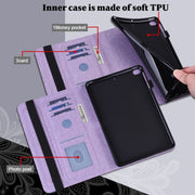 For Lenovo Tab M8 4th Gen Lace Flower Embossing Pattern Leather Tablet Case(Purple)
