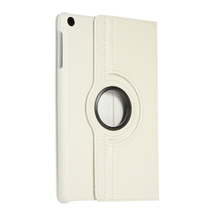 For Huawei Matepad SE 10.4 360 Degree Rotation Litchi Texture Tablet Leather Case(White)