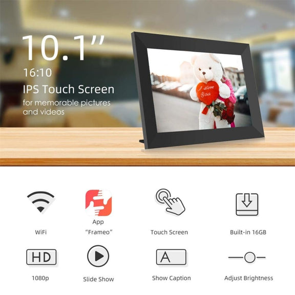 10.1 inch IPS Display WiFi Cloud Photo Frame, RK3126C Quad Core up to 1.5GHz, 1GB+16GB, Power Plug:EU Plug(White)