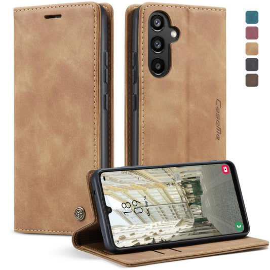 For Samsung Galaxy A34 5G CaseMe 013 Multifunctional Horizontal Flip Leather Phone Case(Brown) - free shipping - PMC Jewellery - Order now!