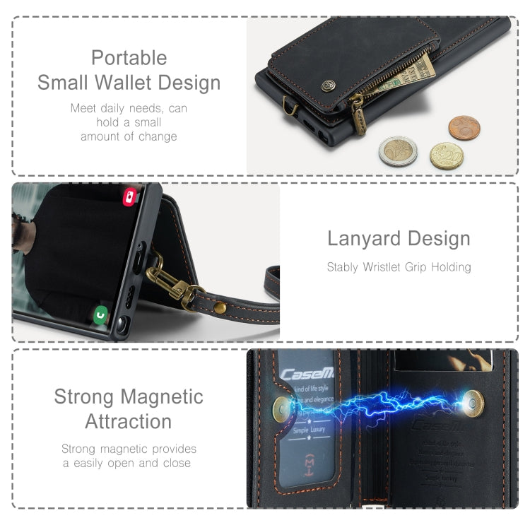 For Samsung Galaxy S23 Ultra 5G CaseMe C20 Multifunctional RFID Leather Phone Case(Black) - Galaxy S23 Ultra 5G Cases by CaseMe | Online Shopping South Africa | PMC Jewellery | Buy Now Pay Later Mobicred