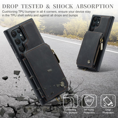For Samsung Galaxy S23 Ultra 5G CaseMe C20 Multifunctional RFID Leather Phone Case(Black) - Galaxy S23 Ultra 5G Cases by CaseMe | Online Shopping South Africa | PMC Jewellery | Buy Now Pay Later Mobicred