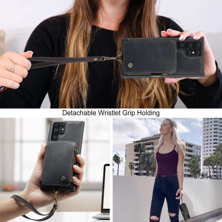 For Samsung Galaxy S23 Ultra 5G CaseMe C20 Multifunctional RFID Leather Phone Case(Black) - Galaxy S23 Ultra 5G Cases by CaseMe | Online Shopping South Africa | PMC Jewellery | Buy Now Pay Later Mobicred