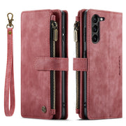 For Samsung Galaxy S23 5G CaseMe C30 Multifunctional Leather Phone Case(Red)