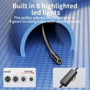 AN112 IP68 8LEDS 8mm Industrial Videoscope for iPhone 8 Pin, Length:1m Hard Line
