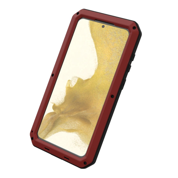 For Samsung Galaxy S23 5G RedPepper 360 Full Body Rugged Metal Water-resistant Phone Case(Red)