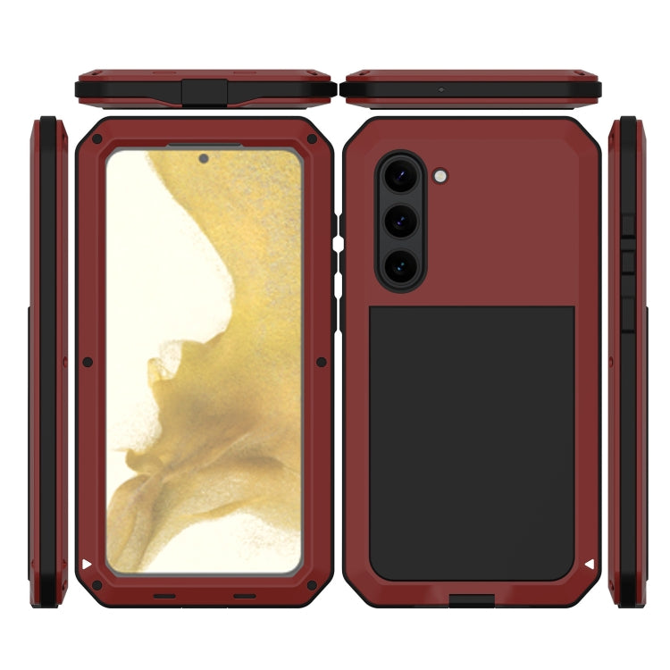 For Samsung Galaxy S23 5G RedPepper 360 Full Body Rugged Metal Water-resistant Phone Case(Red)