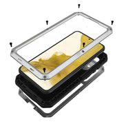 For Samsung Galaxy S23 5G RedPepper 360 Full Body Rugged Metal Life Water-resistant Phone Case(Silver)