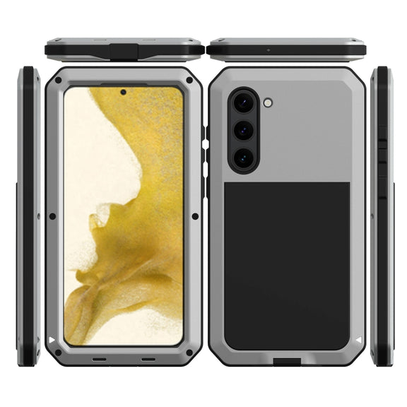 For Samsung Galaxy S23 5G RedPepper 360 Full Body Rugged Metal Life Water-resistant Phone Case(Silver)