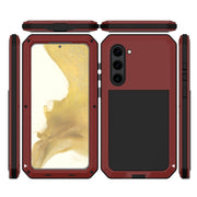 For Samsung Galaxy S23+ 5G RedPepper 360 Full Body Rugged Metal Life Water-resistant Phone Case(Red)