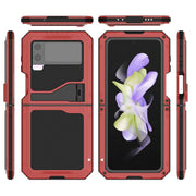 For Samsung Galaxy Z Flip4 RedPepper 360 Full Body Rugged Metal Life Water-resistant Phone Case (Red)