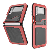 For Samsung Galaxy Z Flip4 RedPepper 360 Full Body Rugged Metal Life Water-resistant Phone Case (Red)